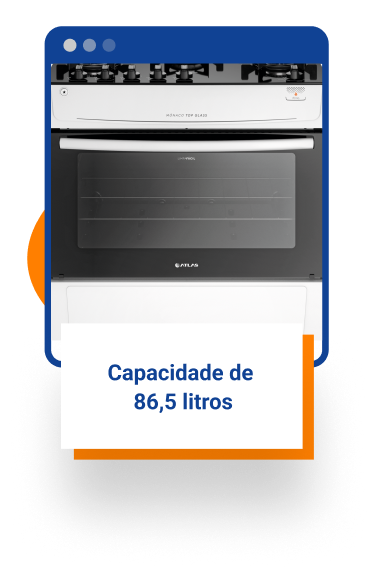 Fogão 5 Bocas Branco com Mesa de Vidro Atlas Mônaco Top Glass Bivolt
 Bivolt